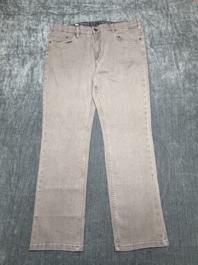 NWT Jachs New York Jeans Men's 40X32 Gray Denim Straight Leg Casual 5-Pockets